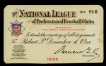 1965 National League Baseball All-Ballpark Pass 