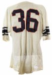 1958-66 circa Durene #36 Game Worn Wilson Football Jersey w/ 6 Button Crotch Piece (MEARS LOA)