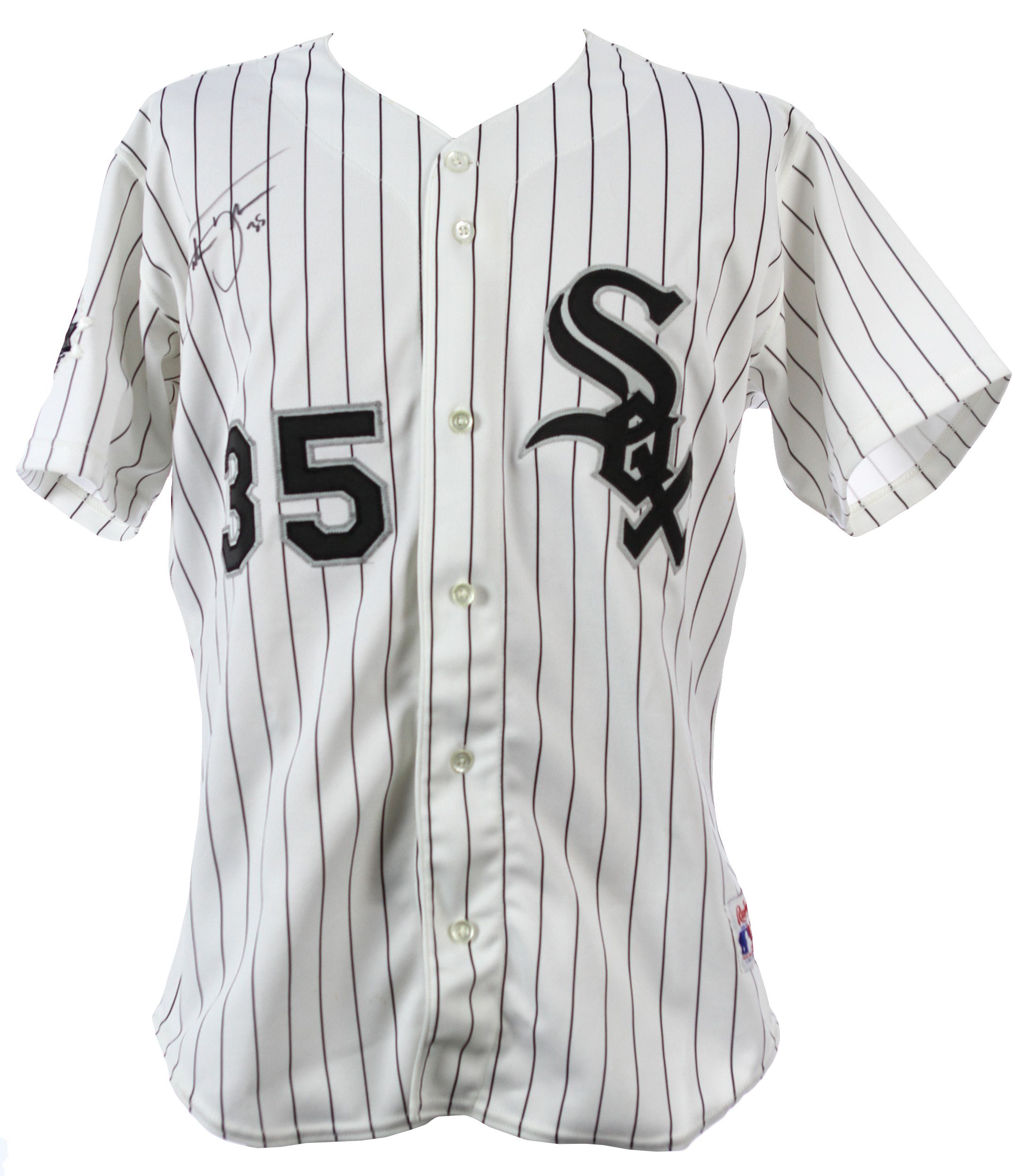 Lot Detail - 1991 Frank Thomas Chicago White Sox Signed Game Worn Home ...