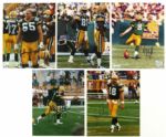 1960's-90's Signed Green Bay Packers 8 x 10 Photo and Post Card Collection - Lot of 16 (JSA)