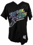 1999 Wade Boggs Tampa Bay Devil Rays Signed Game Worn Alternate Jersey (MEARS A10/JSA)
