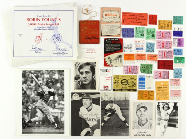 1940s-90s Basketball Basketball Football Memorabilia Lot Ticket Stubs Photos and More (Lot of 61)