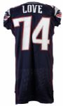 2010 Kyle Love New England Patriots Game Worn Home Jersey (MEARS LOA)