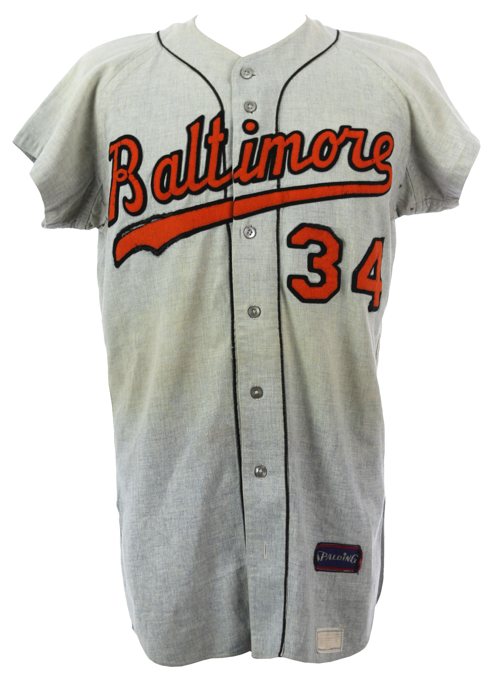 Lot Detail - 1967 Larry Haney Baltimore Orioles Game Worn Home Jersey ...