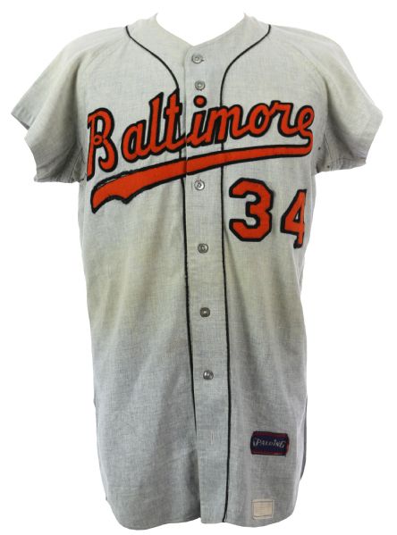1967 Larry Haney Baltimore Orioles Game Worn Home Jersey (MEARS LOA) Name Restored