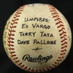1982 Signed Pete Rose Randy Jones Philadelphia Phillies New York Mets Game Used Baseball (3,698 Hit) Veterans Stadium (JSA/MEARS LOA)