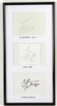1990s Juluis Erving Larry Bird Charles Barkley Michael Jordan Foundation Signed Framed Display 10" x 20 1/2" (JSA)