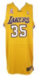 2001-02 Mark Madsen Los Angeles Lakers Signed Game Worn Home Jersey (MEARS LOA/JSA) Championship Season