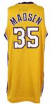 2001-02 Mark Madsen Los Angeles Lakers Signed Game Worn Home Jersey (MEARS LOA/JSA) Championship Season