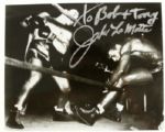 1940's-90's Boxing Memorabilia Collection w/ Jake LaMotta George Foreman Fernando Vargas Signed Items - Lot of 6 (JSA)