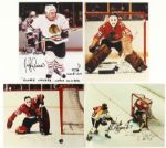 1970's-90's Hockey Memorabilia Collection w/ Signed Photos and Replica Jerseys - Lot of 10 (JSA)