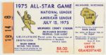 1975 Milwaukee Brewers All-Star Game Ticket Stub