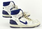 1988-90 Manute Bol Golden State Warriors Signed Game Worn Nike Sneakers (MEARS LOA/JSA)