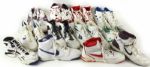1984-1990s NBA Game Worn Shoe Collection - Lot of 12 w/ Many Signed (MEARS Auction LOA)