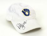 1990's Robin Yount Milwaukee Brewers Signed County Stadium Seat & Cap (JSA)