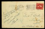 1909 Benz Race Car Driver Postcard Addressed to Fred T Bailey