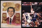 1970's-2000's Signed NBA Hall of Fame Star 8 x 10 Photo Collection w/ Olajuwon Thomas Ewing - Lot of 8