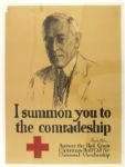1918 WW1 Woodrow Wilson "I Summon You to the Comradeship" Red Cross War Fund 20" x 27" Poster 