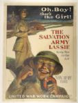 1918 WW1 Oh Boy! Thats The Girl! The Salvation Army Lassie 30" x 40" Poster