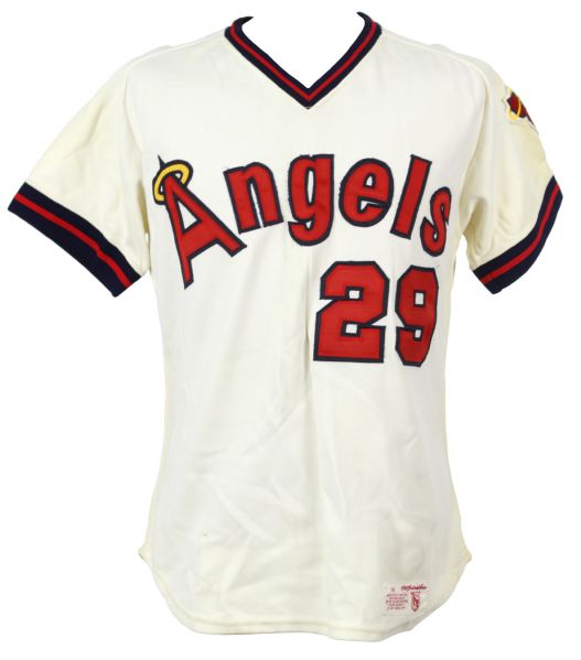 1982-84 Rod Carew California Angels Signed Goodman & Sons Salesman Sample Home Jersey (MEARS LOA/JSA)
