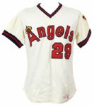 1982-84 Rod Carew California Angels Signed Goodman & Sons Salesman Sample Home Jersey (MEARS LOA/JSA)