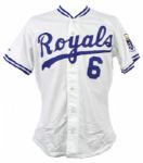 1988 Willie Wilson Kansas City Royals Game Worn Home Jersey (MEARS LOA)