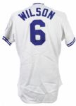1988 Willie Wilson Kansas City Royals Game Worn Home Jersey (MEARS LOA)