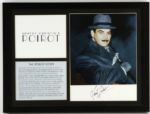 1989-2013 David Suchet Signed 14" x 18" Agatha Christies Poirot Framed Display (JSA)