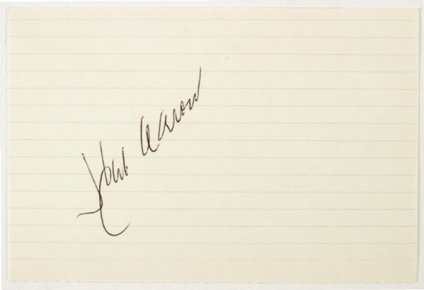 1954-76 Hank Aaron Milwaukee Braves Brewers Signed 4" x 6" Index Card (JSA)