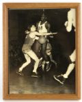 1941 circa Jackie Robinson UCLA vs. Indiana Hoosiers Basketball 9" x 11" Earl Theisen Look Magazine Photo
