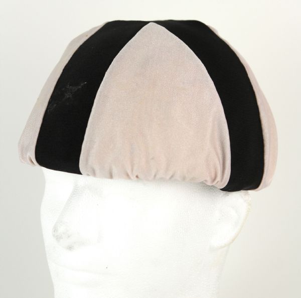 1960s circa Roller Derby Helmet w/ Pink Elastic Cover