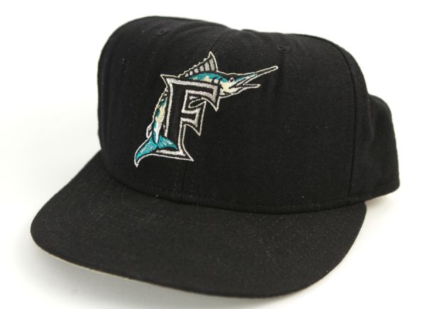 1995-96 Andrew Dawson Florida Marlins Game Worn Cap (MEARS LOA)