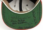 1950's Milwaukee Braves Multi Signed Roman Pro Cap w/ 10 Signatures Including Red Schoendienst, Johnny Logan & More (JSA)