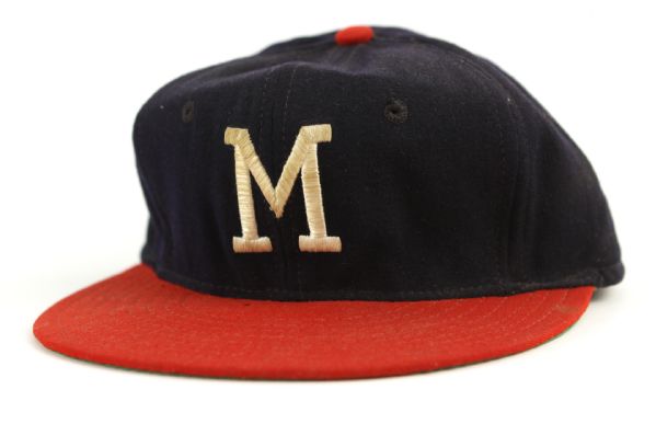 1960 George Brunet Milwaukee Braves Game Worn Cap (MEARS LOA)