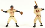 1960-63 Hank Aaron Eddie Mathews Milwaukee Braves Original Hartland Statues - Lot of 2 