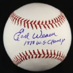 1970-2013 Earl Weaver Manager of the Baltimore Orioles Signed OML Bud Selig Baseball