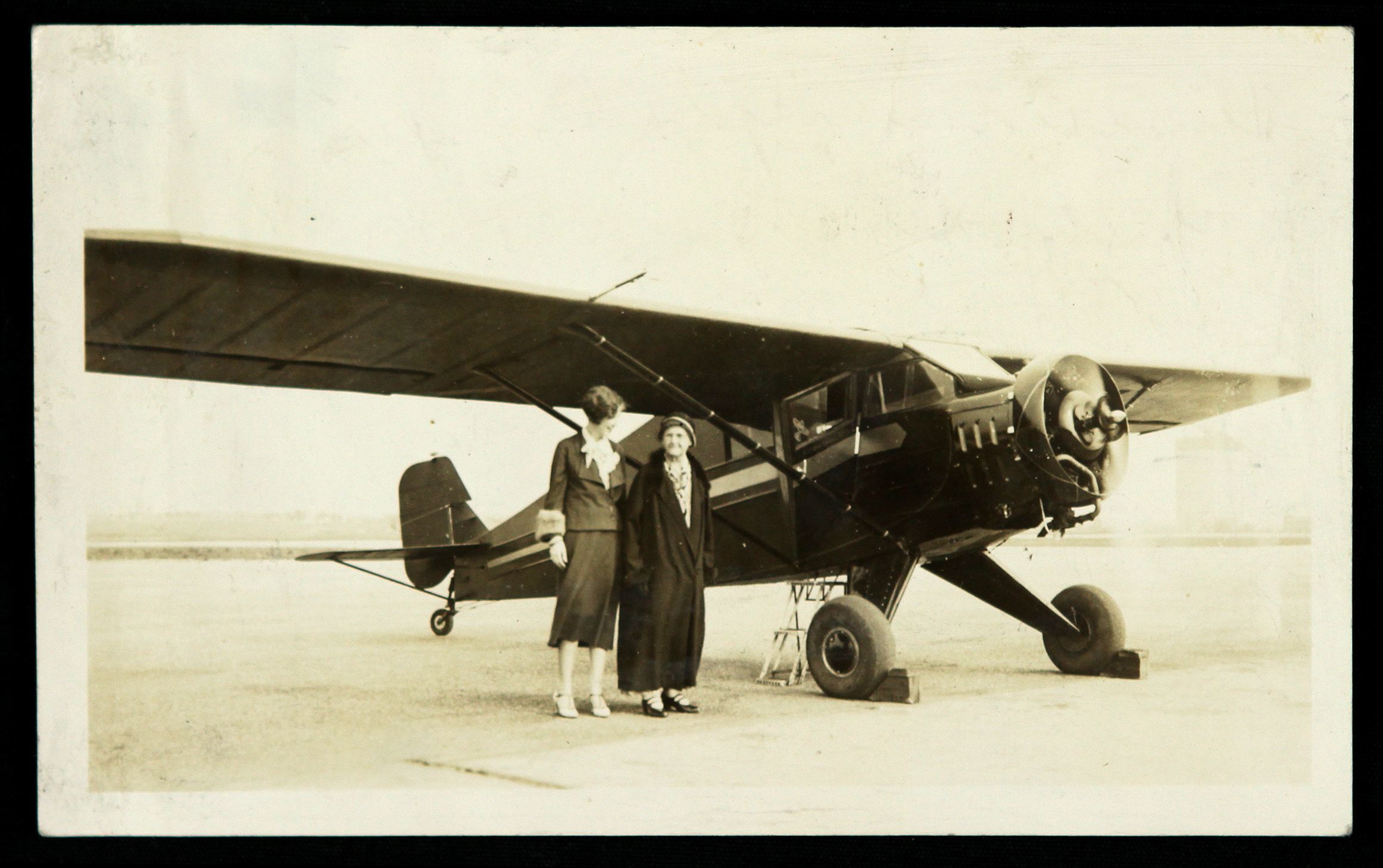 Lot Detail 1935 Amelia Earhart w/ Rose Kronkite at Airplane While
