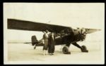 1935 Amelia Earhart w/ Rose Kronkite at Airplane While Instructing at Purdue University