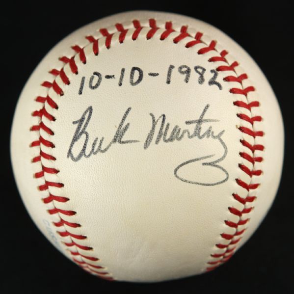 1982 (October 10th) Buck Martinez Single-Signed OAL Baseball (JSA)