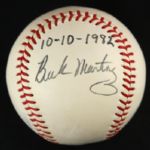 1982 (October 10th) Buck Martinez Single-Signed OAL Baseball (JSA)