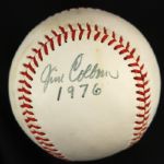 1976 Jim Colborn Milwaukee Brewers 20 Game Winner Signed Rawlings OAL  Lee MacPhail Baseball (JSA)