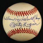 1957 Johnny Logan Milwaukee Braves Single-Signed OML (Selig) Baseball (JSA)