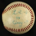 1977 George Foster Cincinnati Reds Game Used ONL (Feeney) Baseball (MEARS LOA)