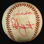 1982 Robin Yount Paul Molitor Autographed Milwaukee Brewers Game Used Official World Series (Kuhn) Baseball (JSA)