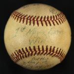 1990 Adam Peterson autographed Chicago White Sox Game Used OAL (Brown) Baseball (JSA)