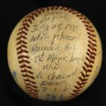 1990 Adam Peterson autographed Chicago White Sox Game Used OAL (Brown) Baseball (JSA)