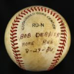 1986 Bob Deanier Home Run Game Used ONL (Feeney) Baseball 