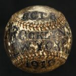 1910 (October 8th) Brooklyn vs. New York Trophy (Mathewson) Baseball