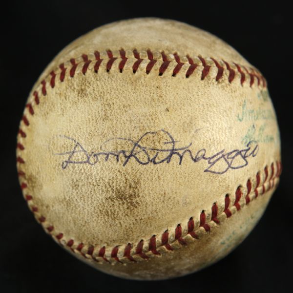 1931-59 Dom DiMaggio Boston Red Sox Single-Signed Game Used OAL (Harridge) Baseball *JSA*