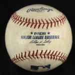 2005 Curtis Granderson Detroit Tigers 3rd out tossed into stands game used OML (Selig) Baseball 